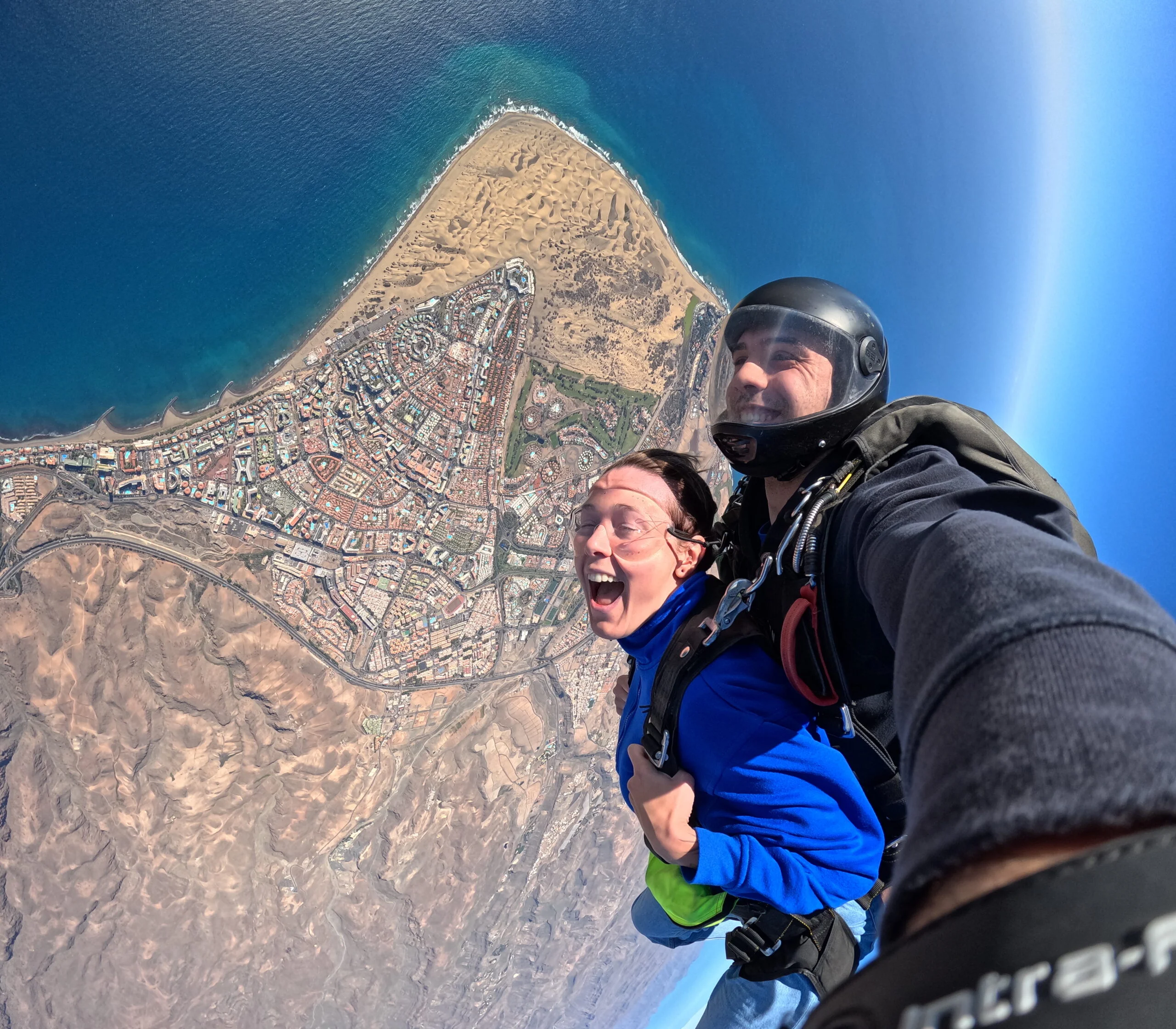 Salto en paracaídas en tándem en Gran Canaria