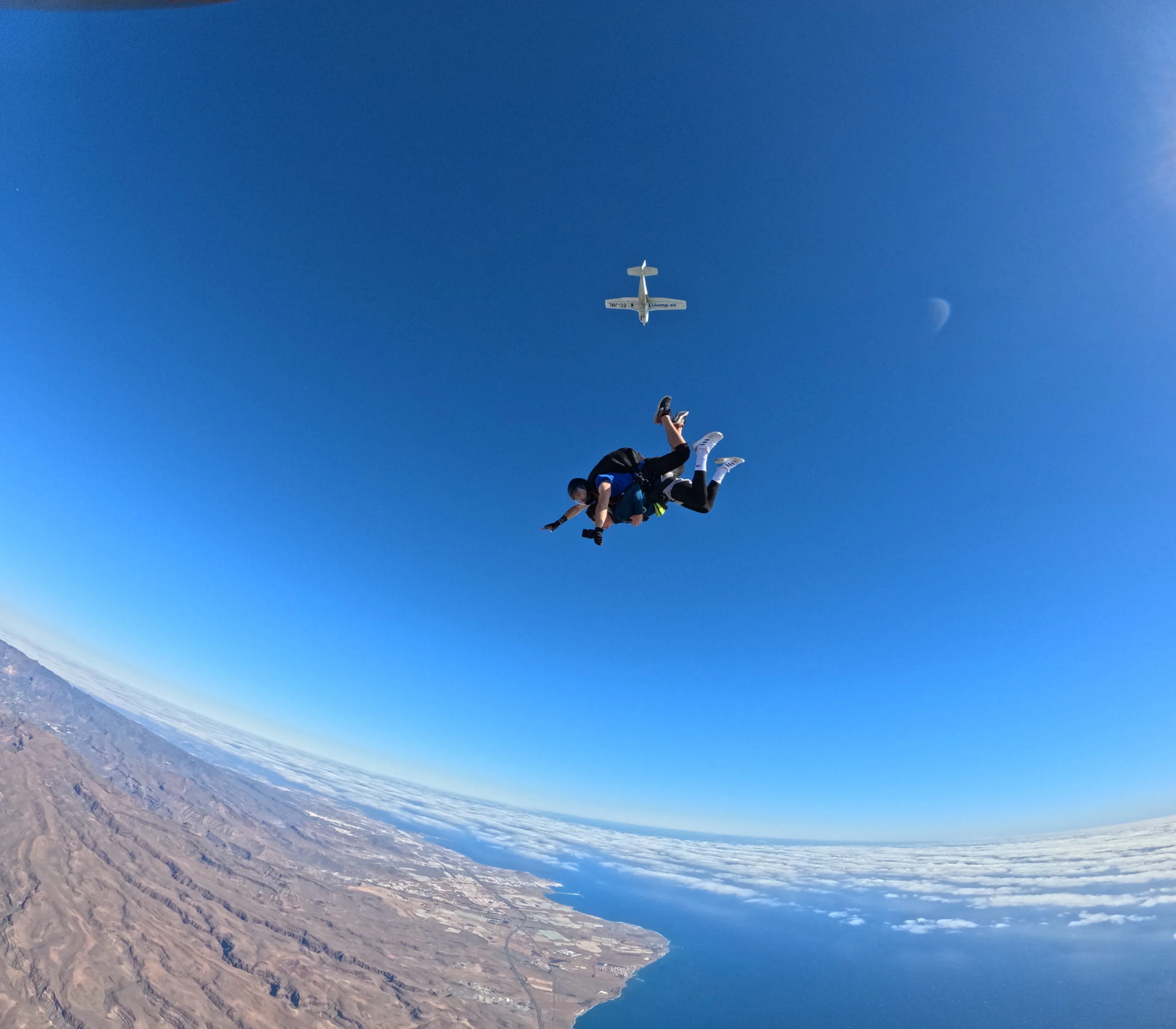 Salto en paracaídas en tándem en Gran Canaria