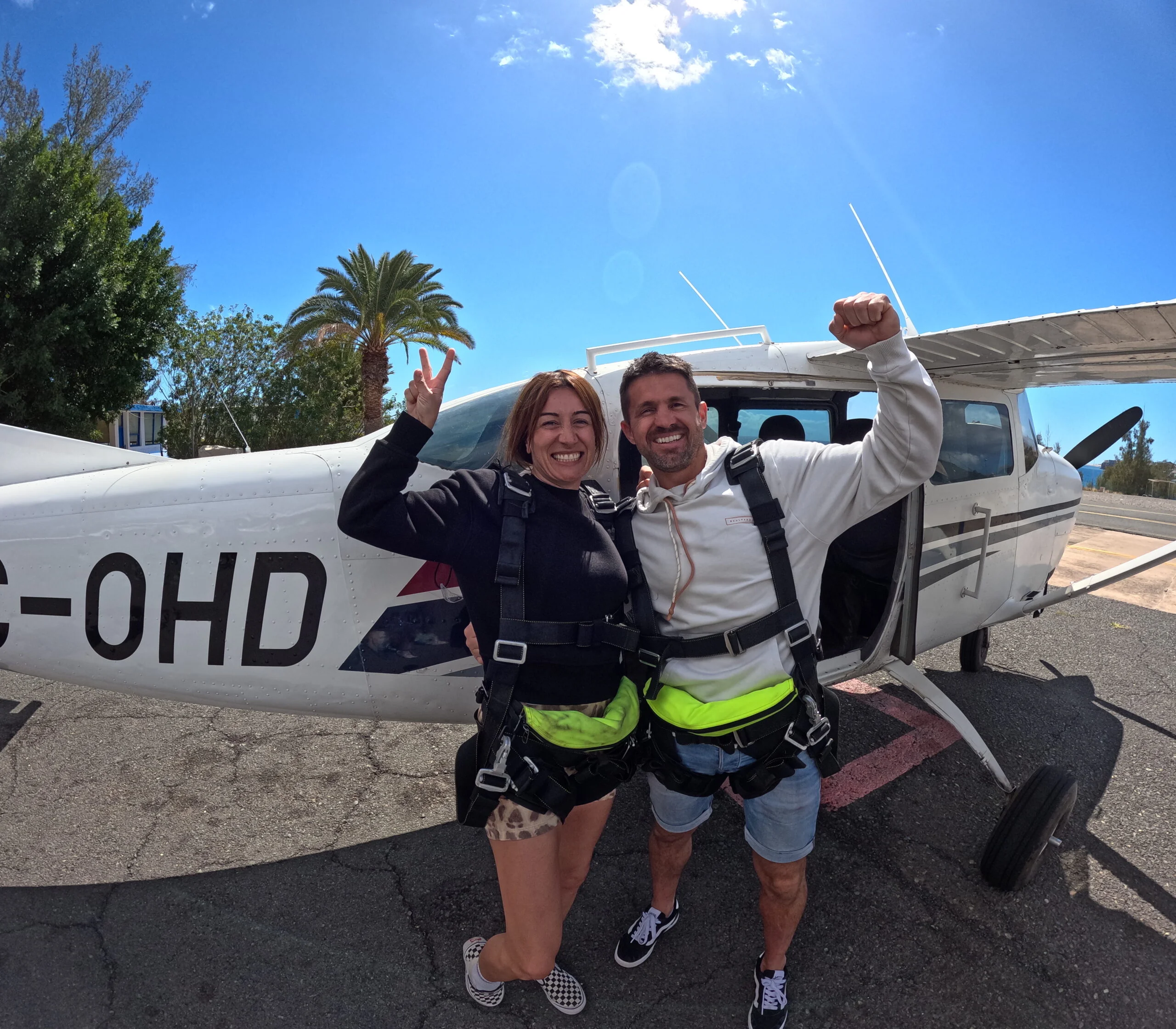 Salto en paracaídas en tándem en Gran Canaria